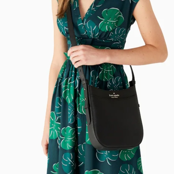 NEW Kate Spade Leila Small Crossbody Gingerbread Pebble Leather North South Bag - Picture 4 of 4